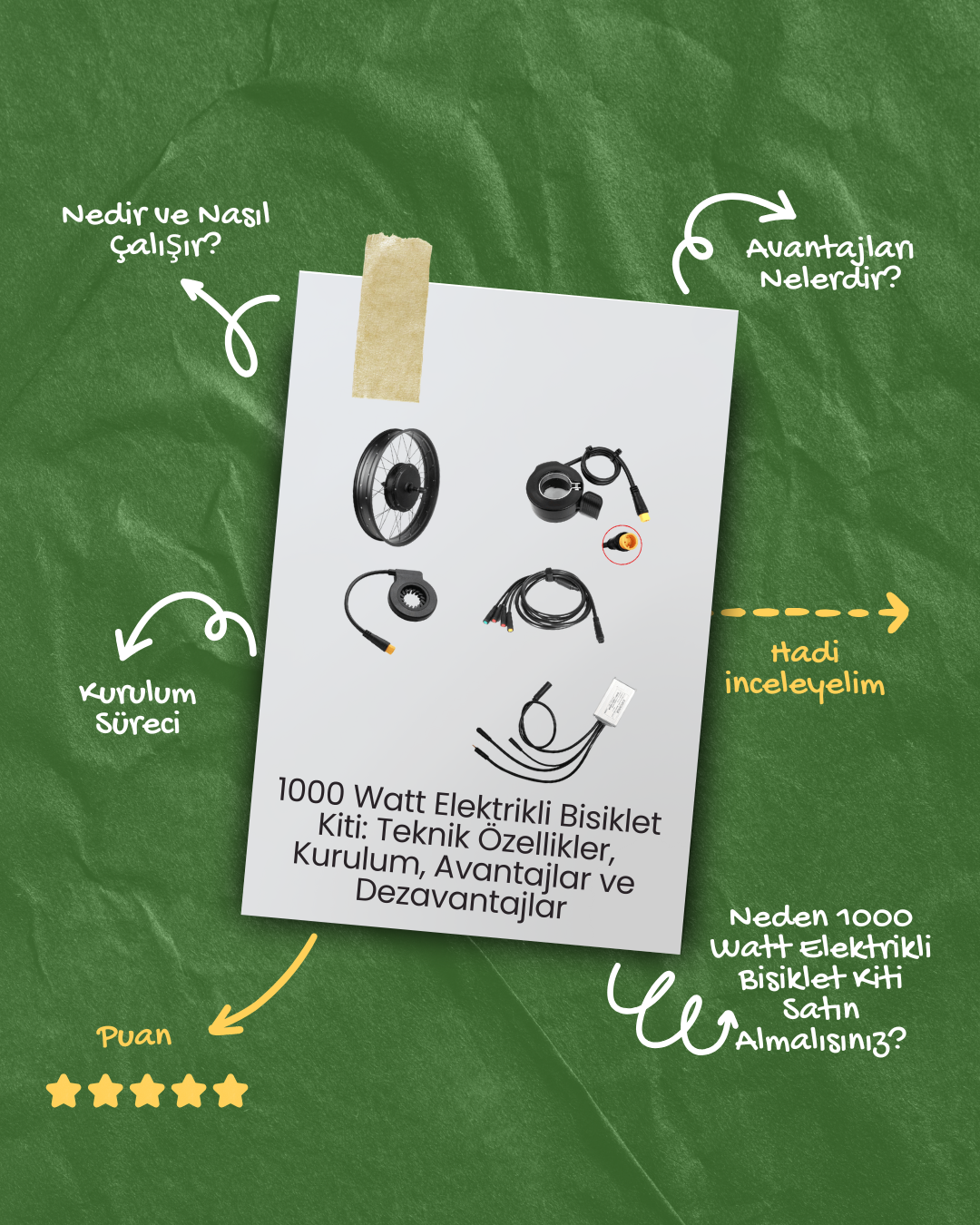 1000 Watt Elektrikli Bisiklet Kiti: Teknik Özellikler, Kurulum, Avantajlar ve Dezavantajlar