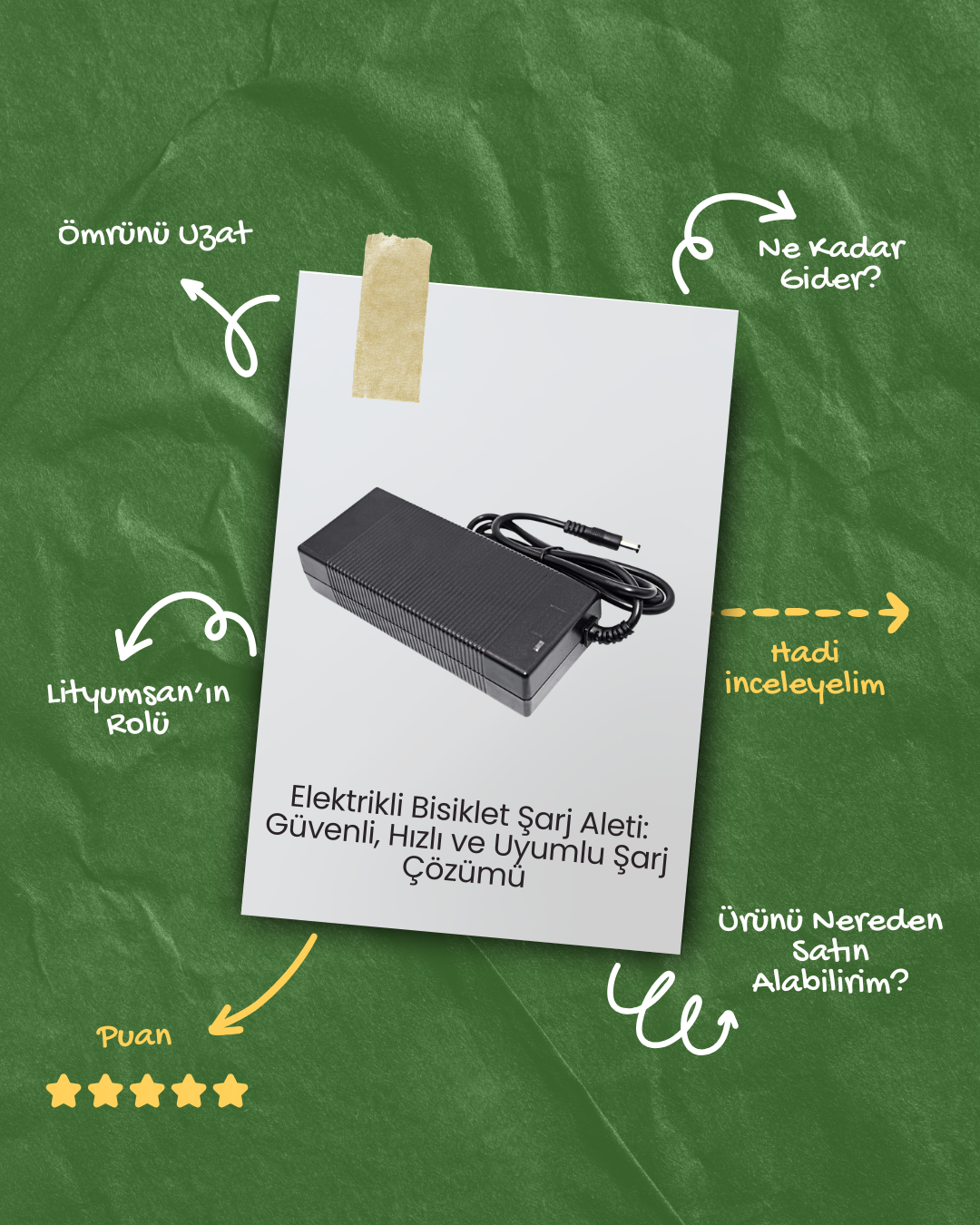 Elektrikli Bisiklet Sarj Aleti