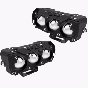 3 Lensli LED Far Barı (12V–60V, Şimşek Modlu, Su Geçirmez)