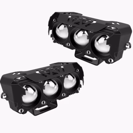 3 Lensli LED Far Barı (12V–60V, Şimşek Modlu, Su Geçirmez)