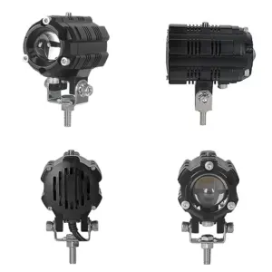 Altı Kanatlı Yuvarlak LED Far (12V–60V, Şimşek Modlu, Su Geçirmez)