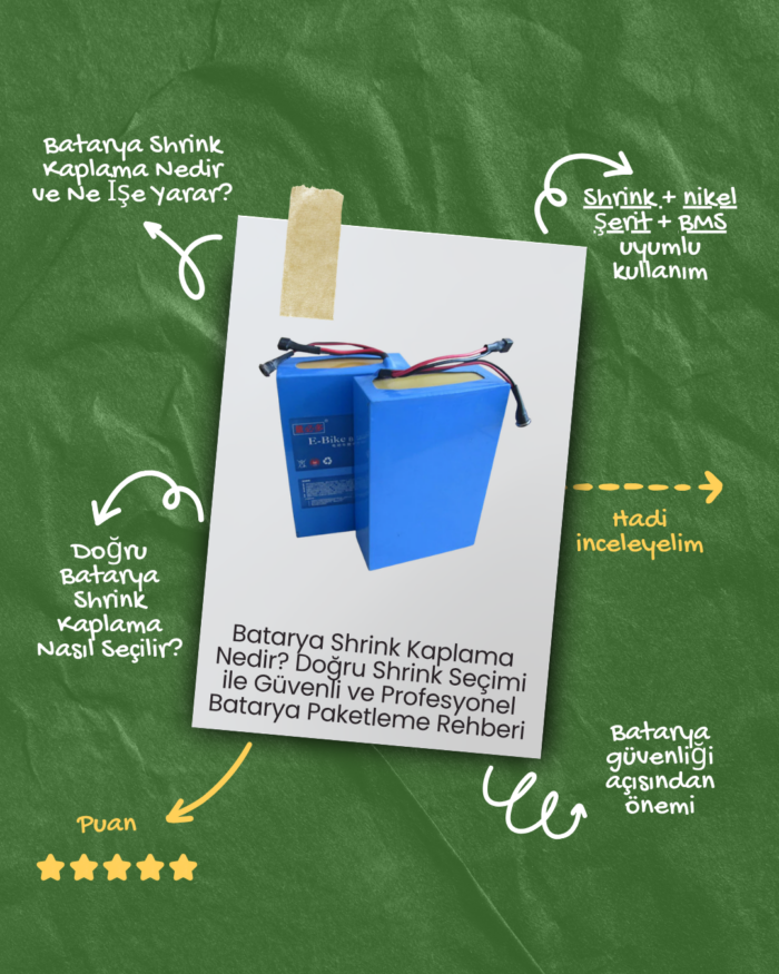 Batarya Shrink Kaplama Nedir Dogru Shrink Secimi ile Guvenli ve Profesyonel Batarya Paketleme Rehberi